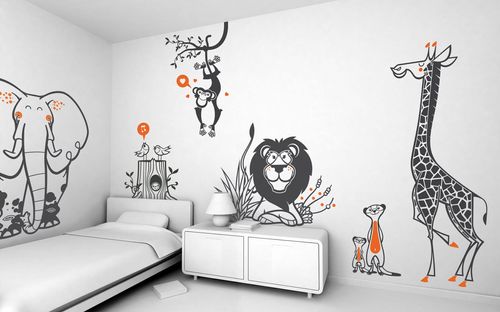 Gambar 4 wallpaper kamar anak binatang